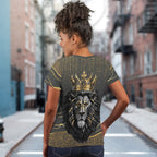 Black and Gold Lion T-shirt AOP Tee Tianci 