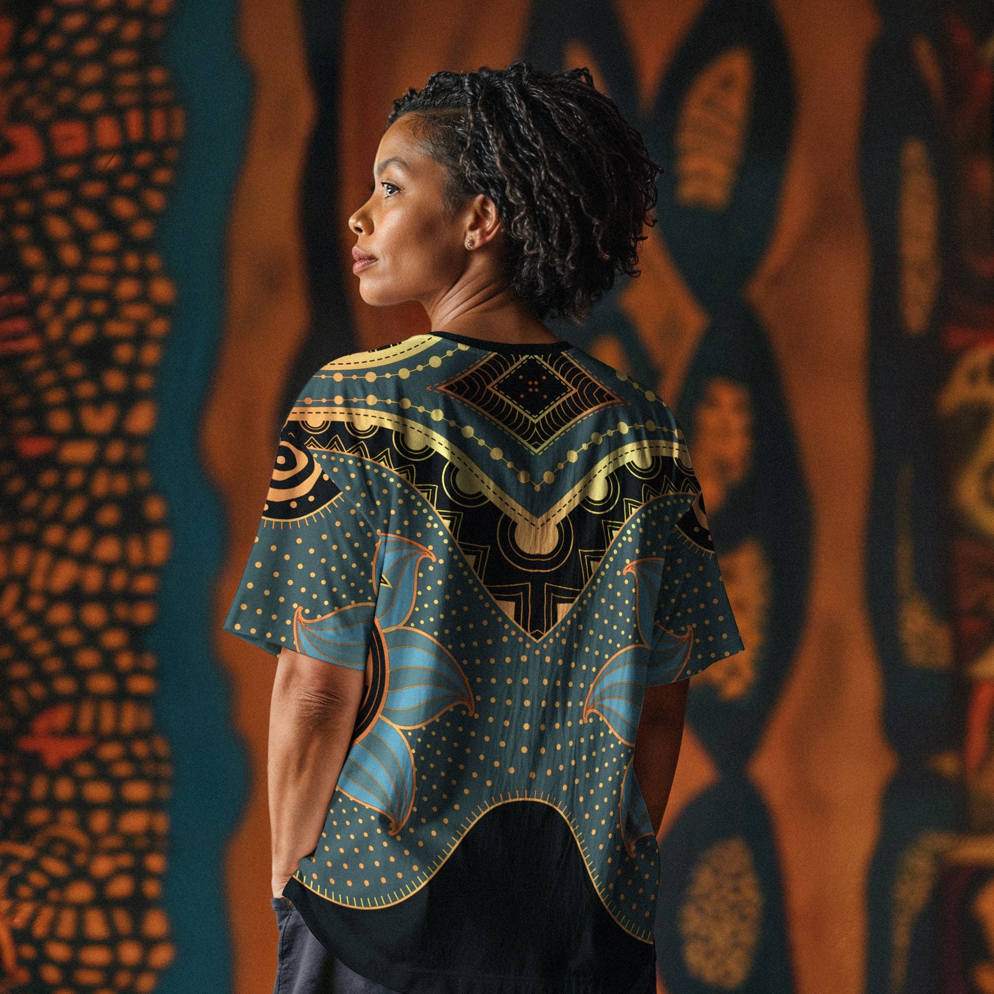 Powerful Woman in Patterns T-shirt AOP Tee Tianci 