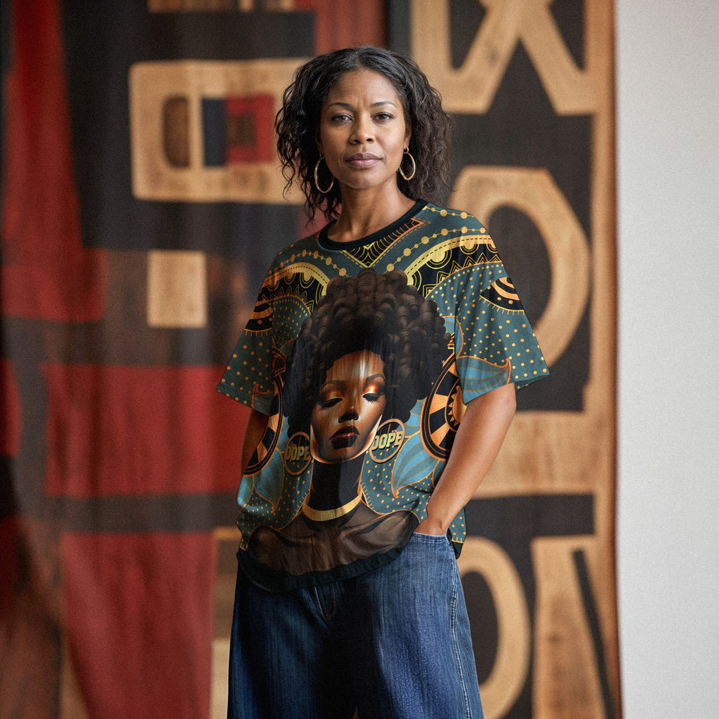 Powerful Woman in Patterns T-shirt AOP Tee Tianci 