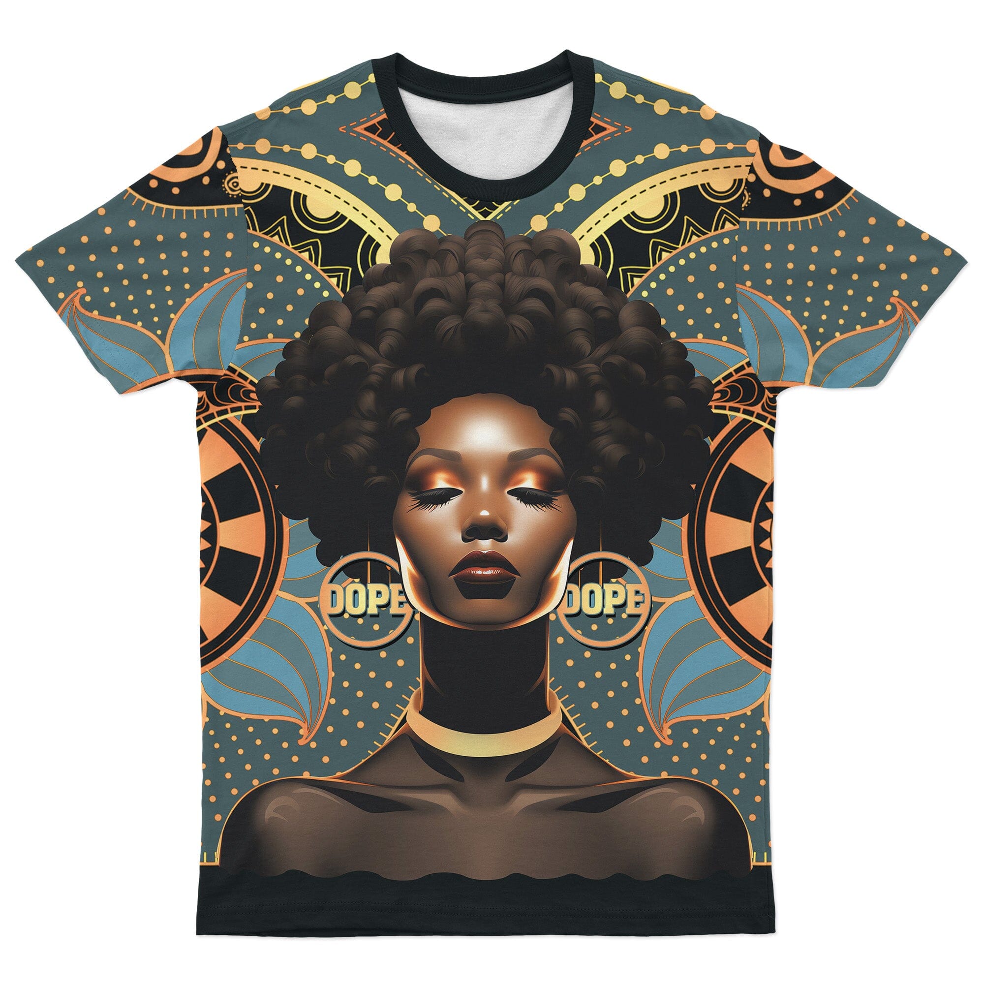 Powerful Woman in Patterns T-shirt AOP Tee Tianci 