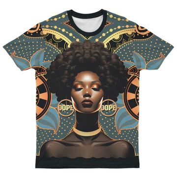 Powerful Woman in Patterns T-shirt AOP Tee Tianci 