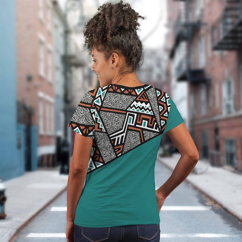 African Geometric Pattern T-shirt AOP Tee Tianci 