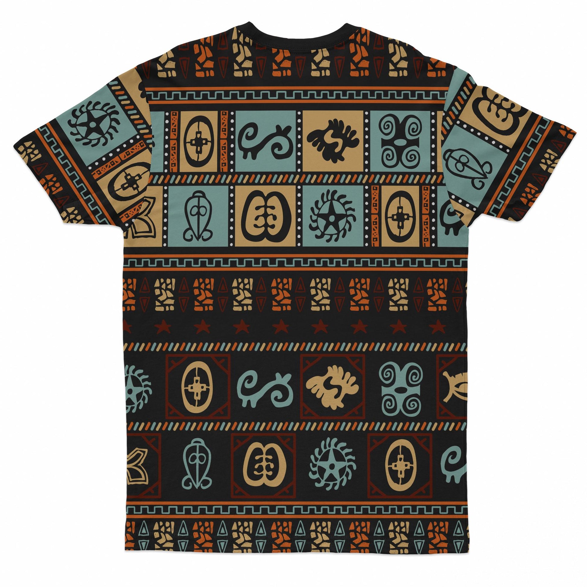 Vintage Adinkra Symbols T-shirt AOP Tee Tianci 