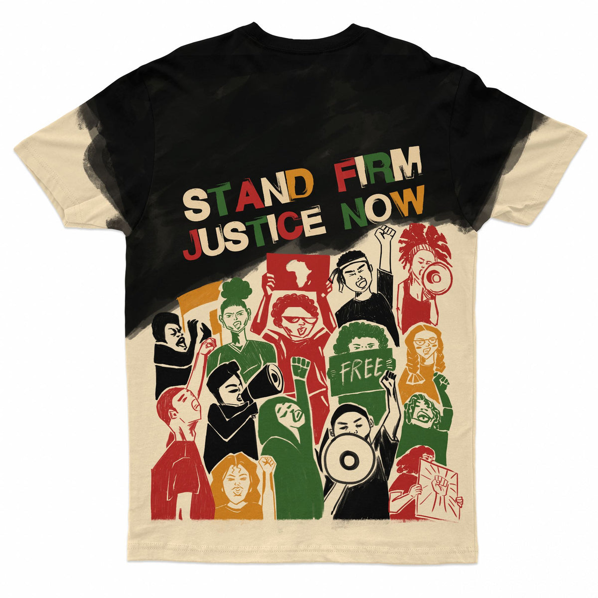 Stand Firm Justice Now T-shirt AOP Tee Tianci 