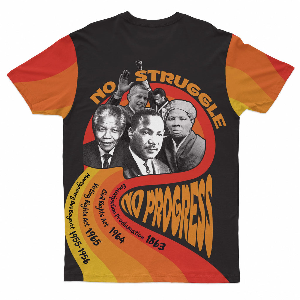 No Struggle No Progress T-shirt AOP Tee Tianci 
