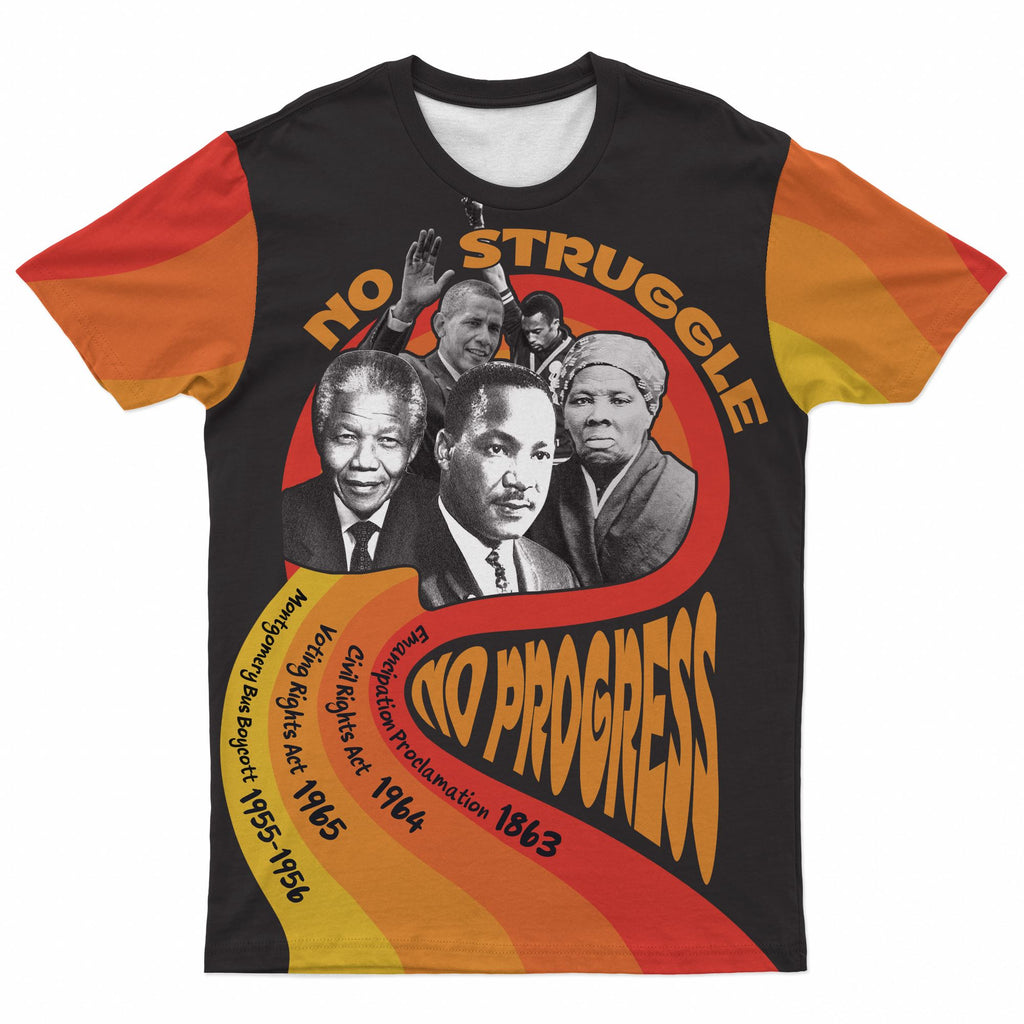 No Struggle No Progress T-shirt AOP Tee Tianci 