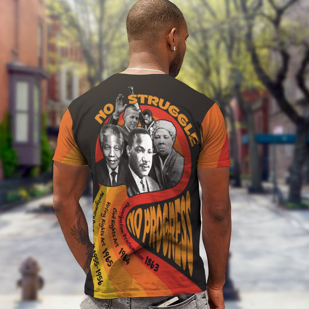 No Struggle No Progress T-shirt AOP Tee Tianci 