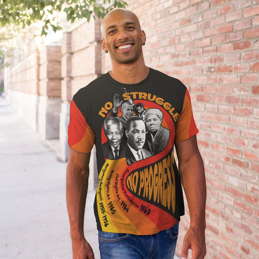 No Struggle No Progress T-shirt AOP Tee Tianci 