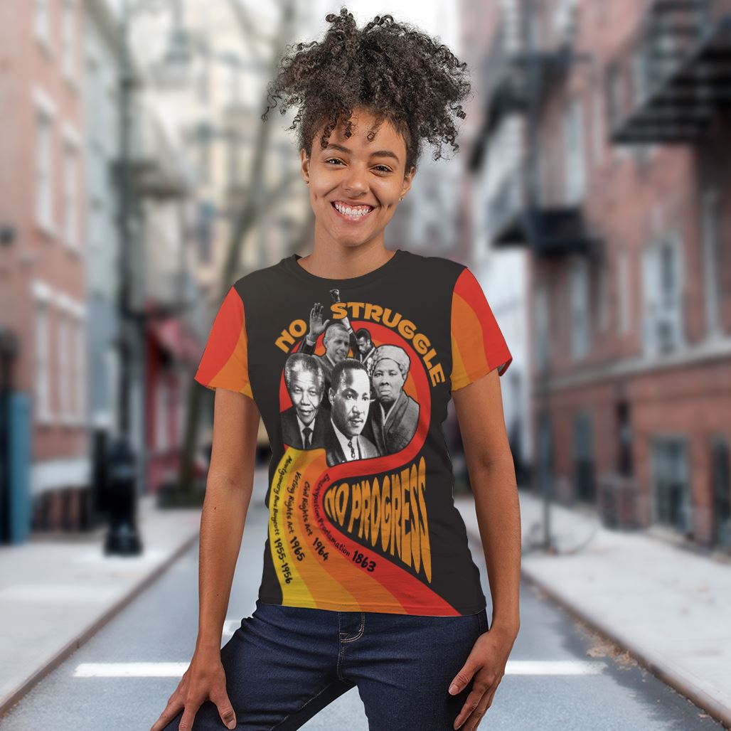 No Struggle No Progress T-shirt AOP Tee Tianci 