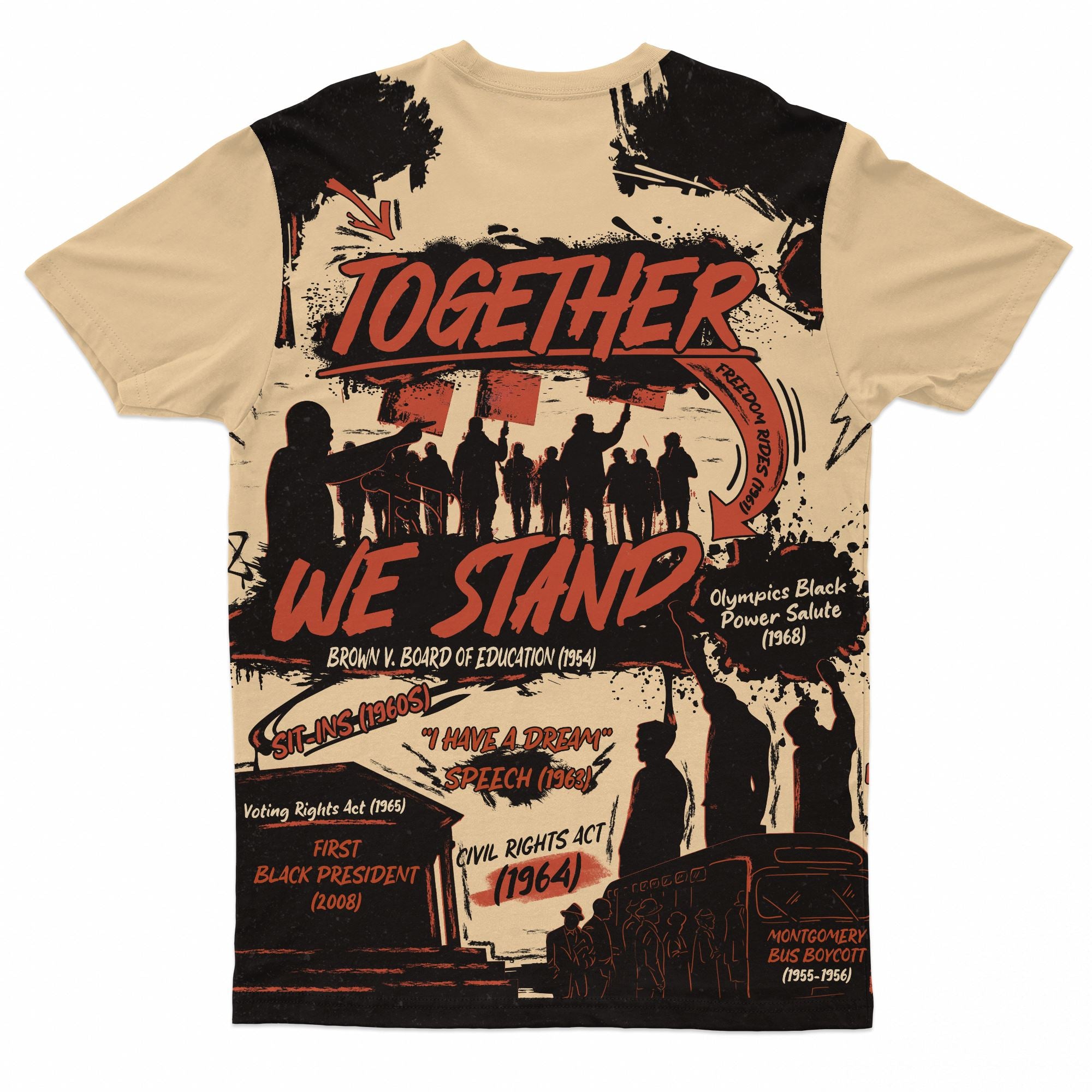Together We Stand T-shirt AOP Tee Tianci 