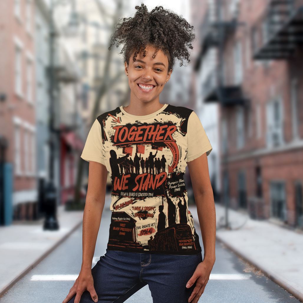 Together We Stand T-shirt AOP Tee Tianci 