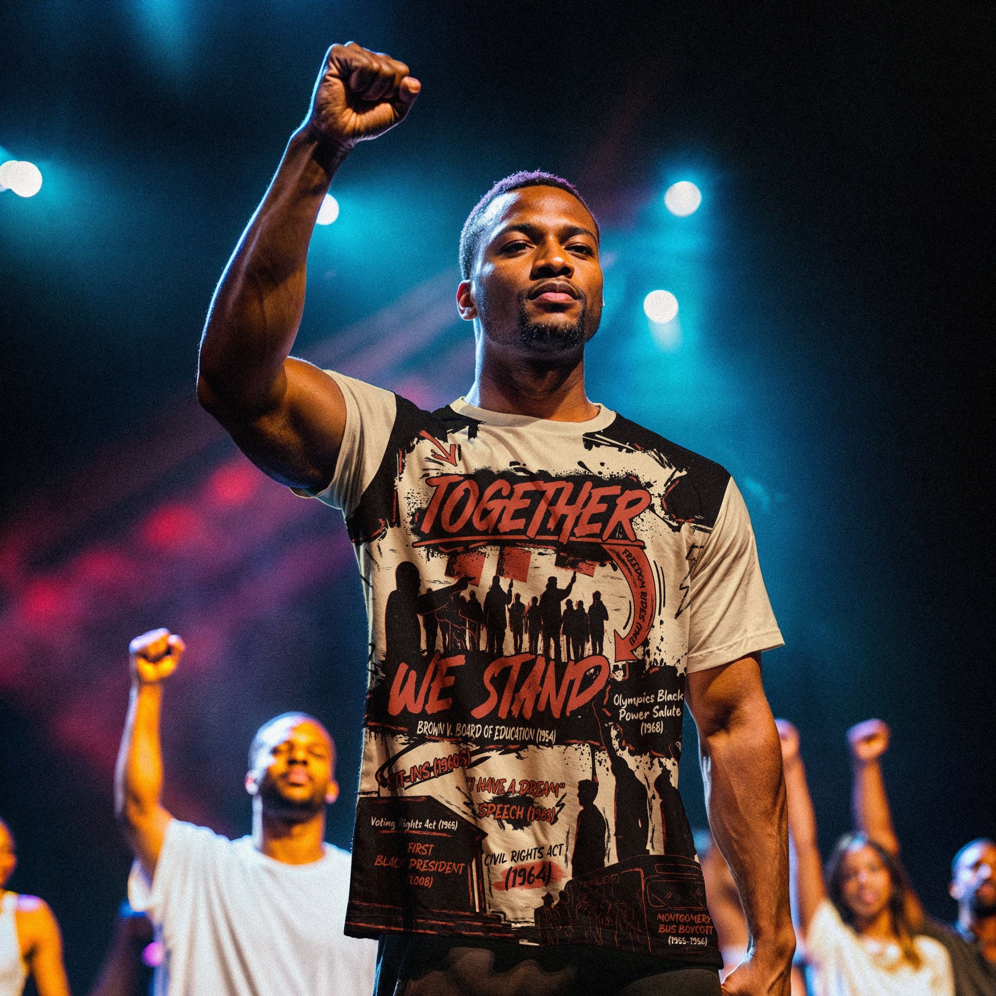 Together We Stand T-shirt AOP Tee Tianci 