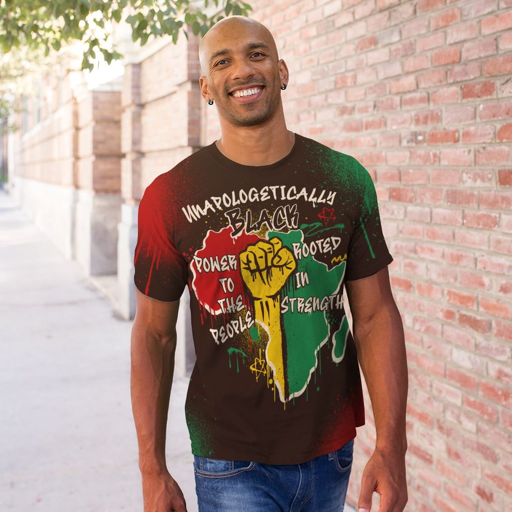 Power in Our Roots T-shirt AOP Tee Tianci 