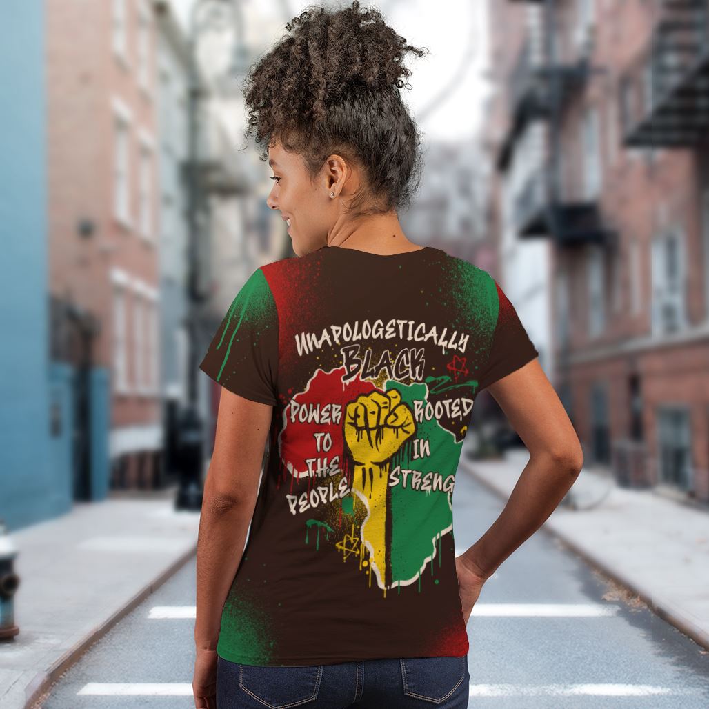 Power in Our Roots T-shirt AOP Tee Tianci 