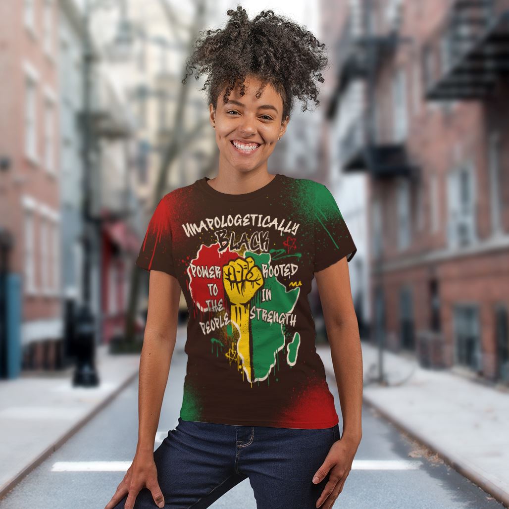 Power in Our Roots T-shirt AOP Tee Tianci 