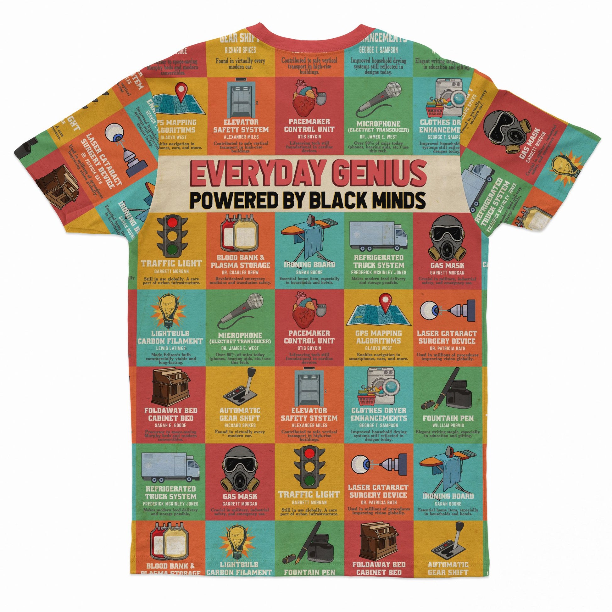 Everyday Genius Powered by Black Minds T-shirt AOP Tee Tianci 