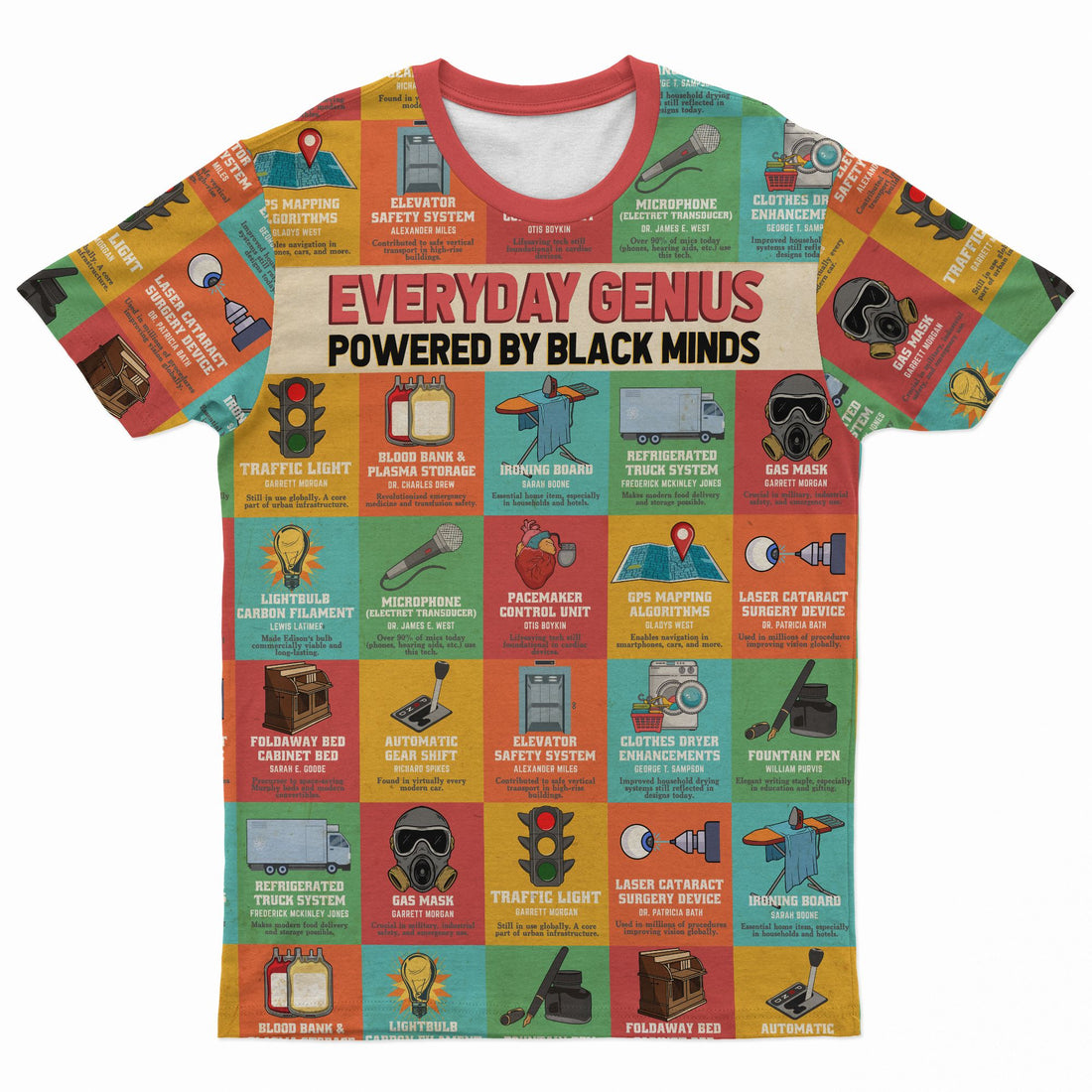 Everyday Genius Powered by Black Minds T-shirt AOP Tee Tianci 