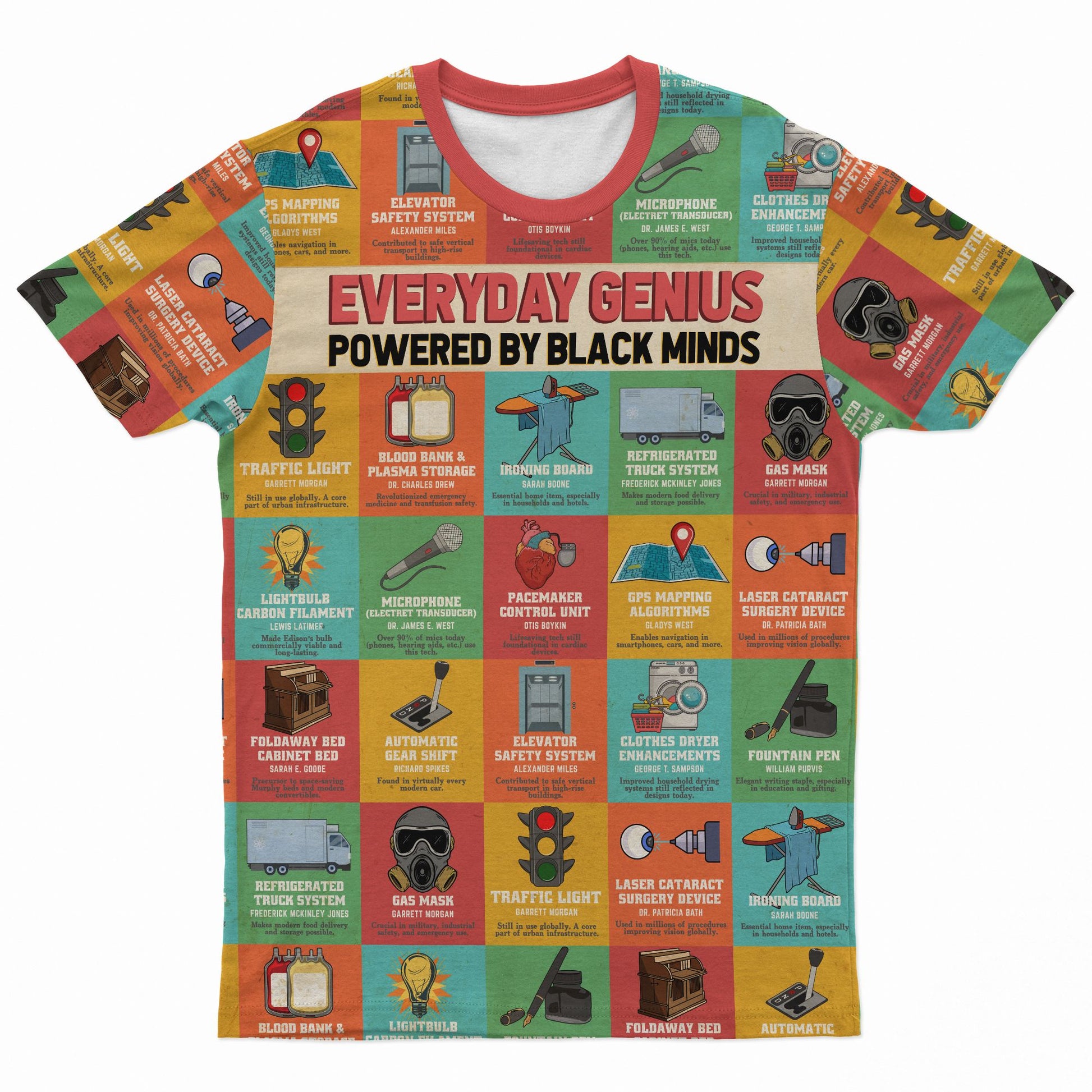 Everyday Genius Powered by Black Minds T-shirt AOP Tee Tianci 