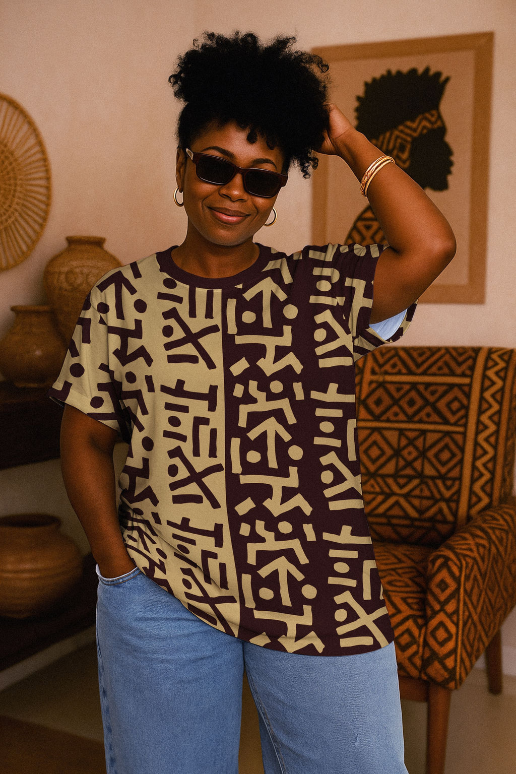 Tribe Script T-shirt AOP Tee Tianci 