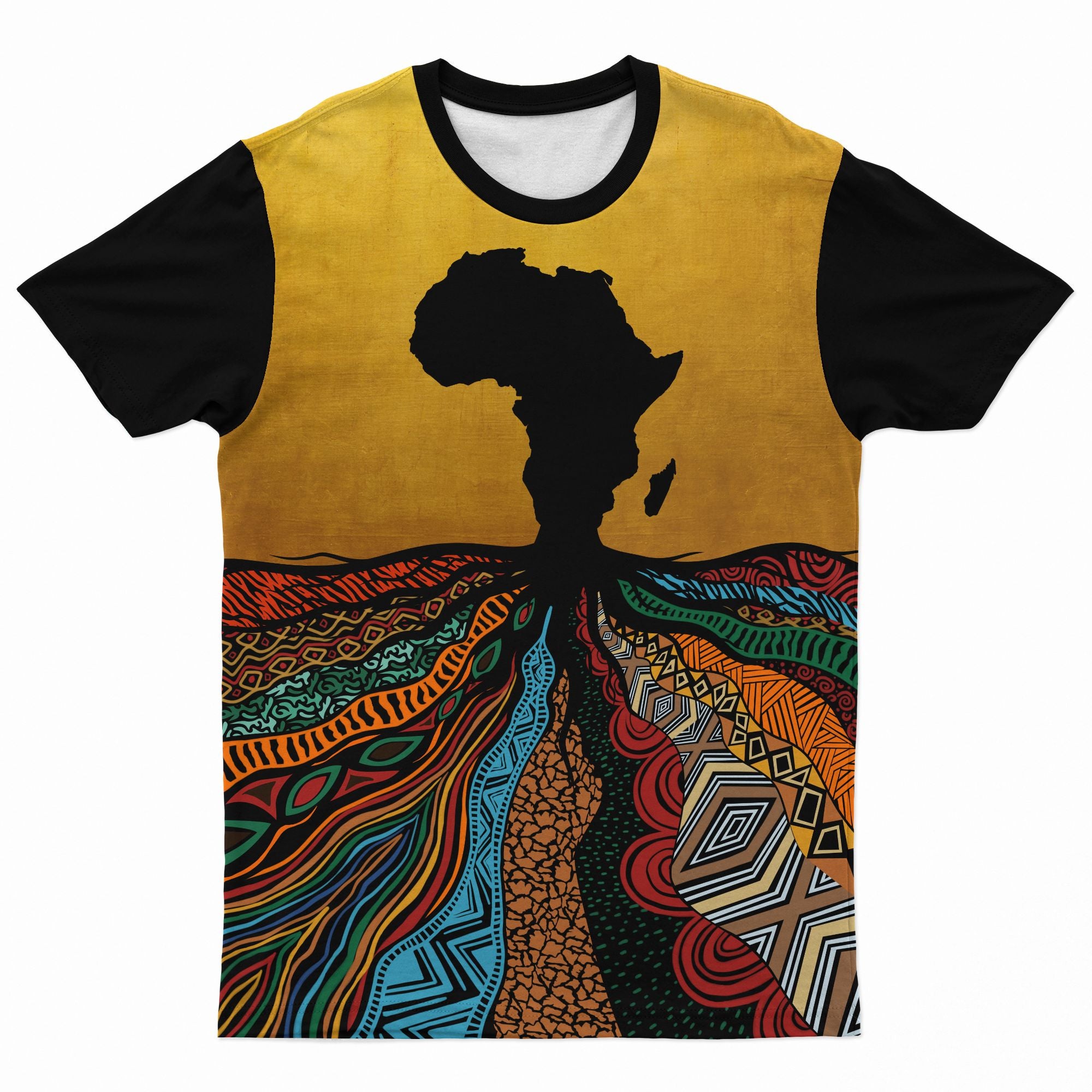 Patterns of Our Roots T-shirt AOP Tee Tianci 