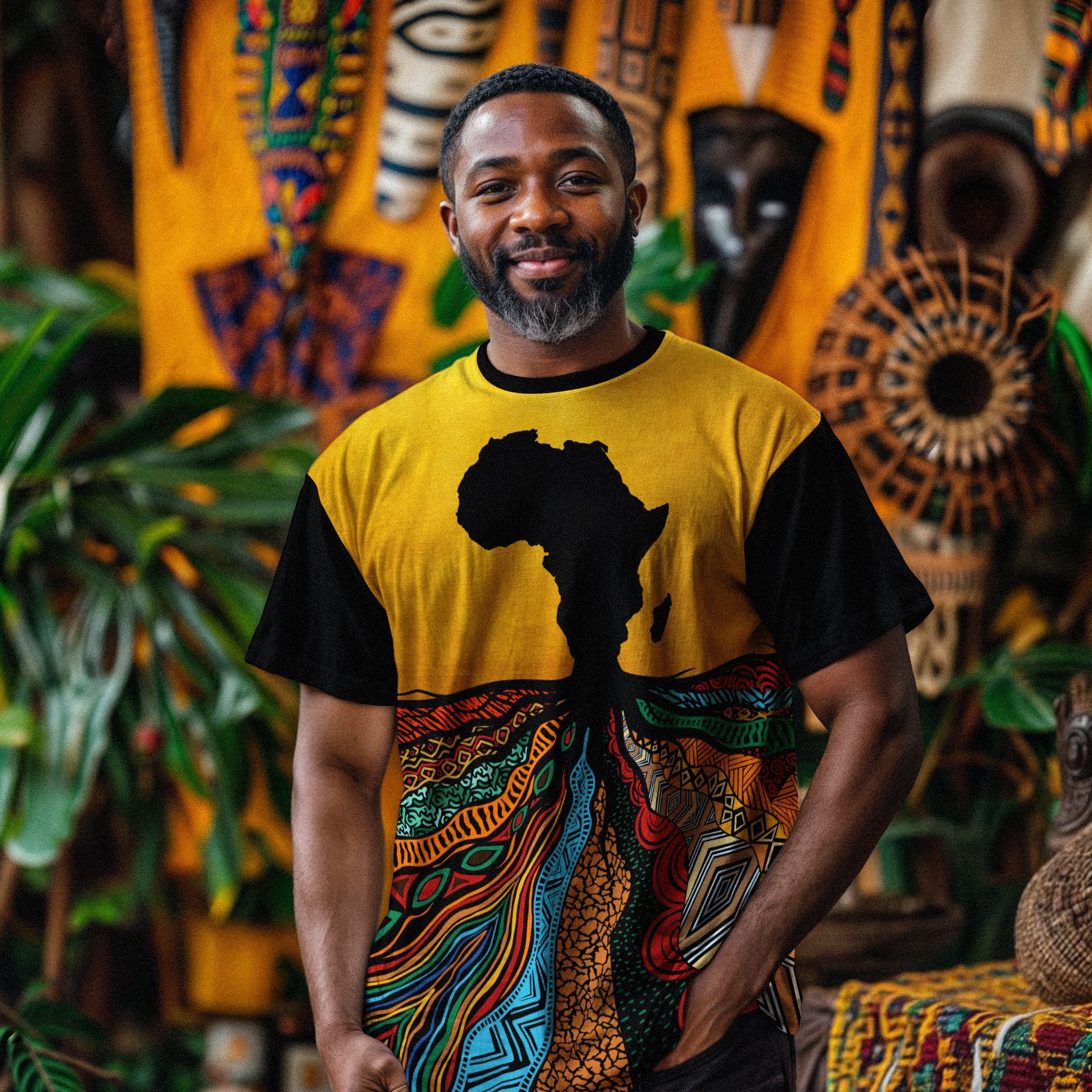 Patterns of Our Roots T-shirt AOP Tee Tianci 