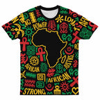African Map Symbol T-shirt AOP Tee Tianci 