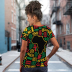 African Map Symbol T-shirt AOP Tee Tianci 