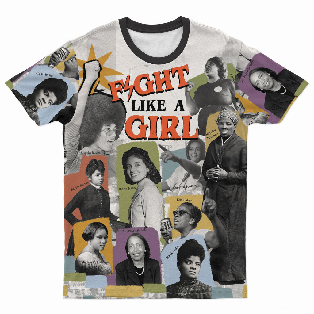 Fight Like A Girl T-shirt AOP Tee Tianci 