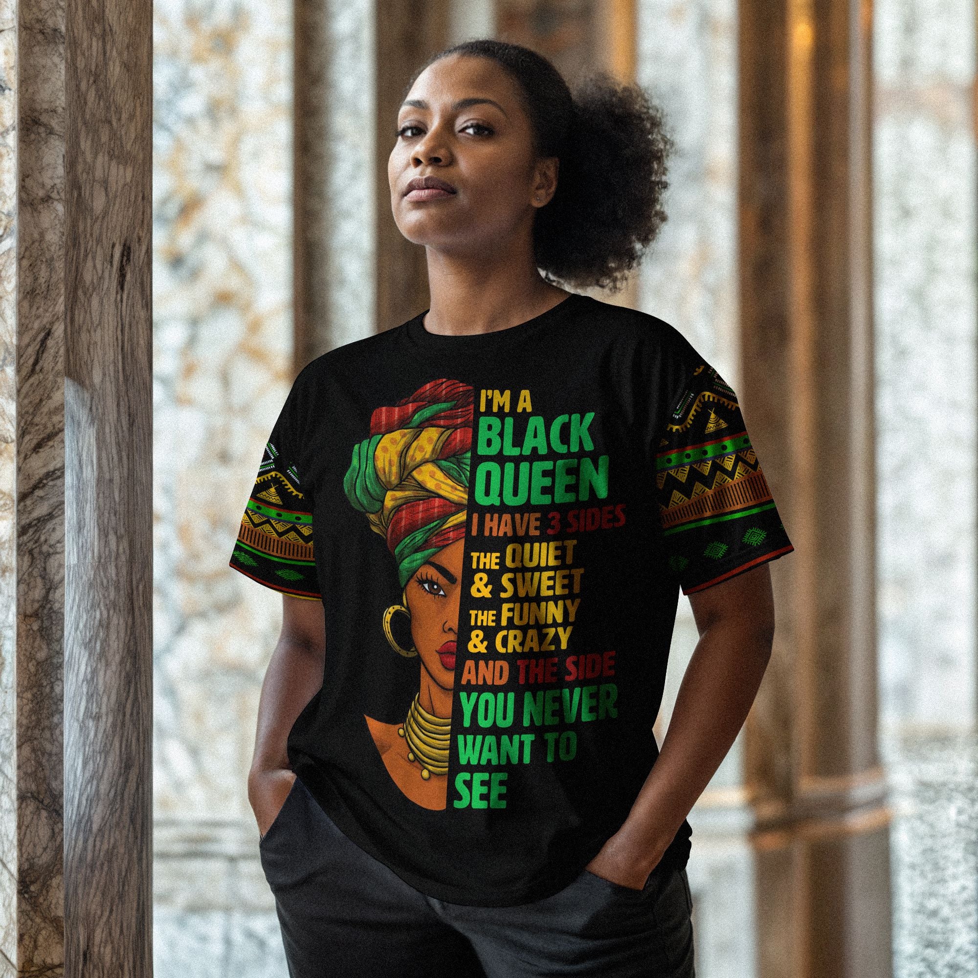 Three Sides Of Me T-shirt AOP Tee Tianci 