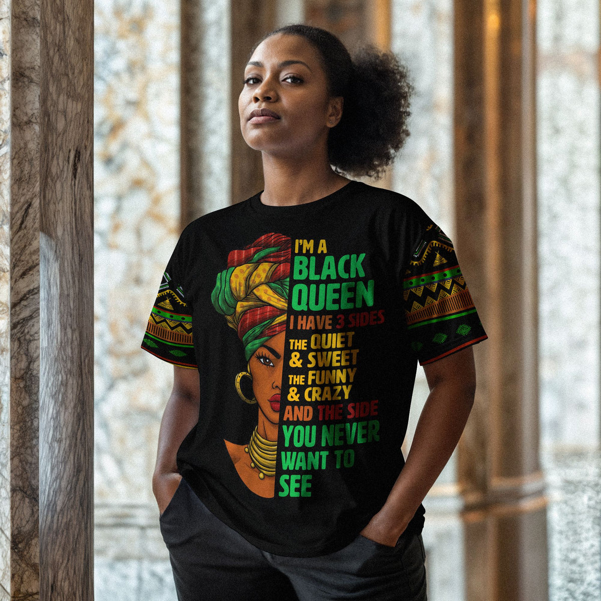 Three Sides Of Me T-shirt AOP Tee Tianci 