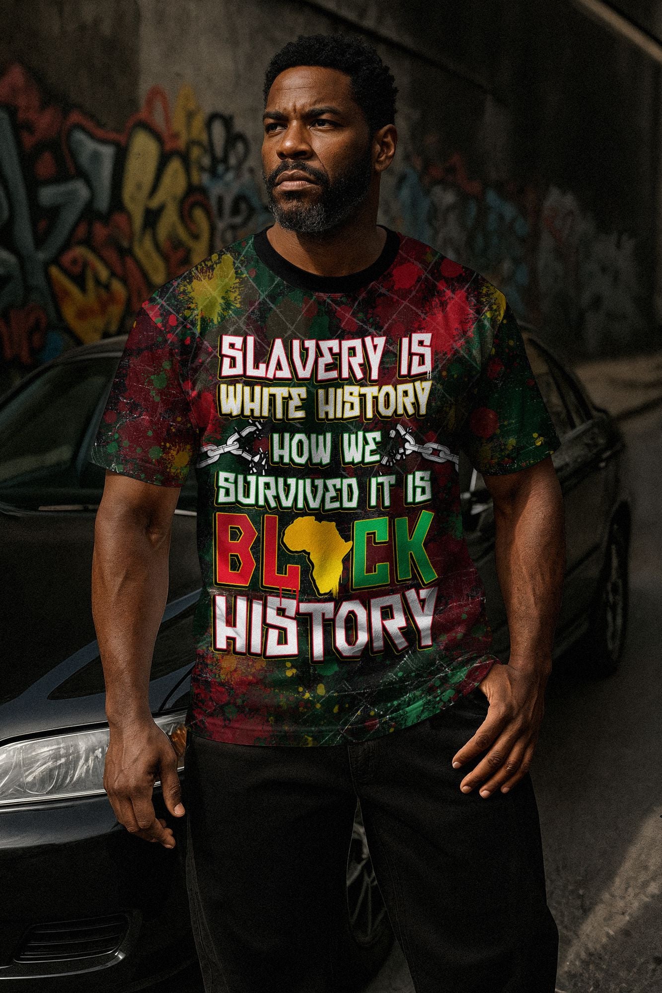 Slavery Is White History T-shirt AOP Tee Tianci 