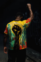 Black Power Fist Matte Art T-shirt AOP Tee Tianci 