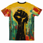Black Power Fist Matte Art T-shirt AOP Tee Tianci 