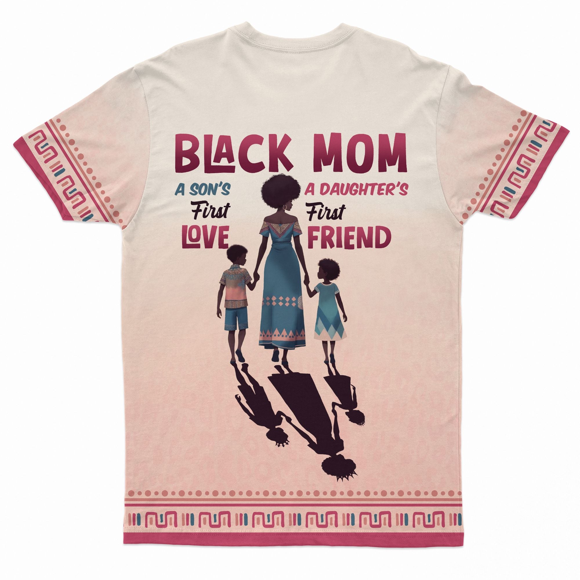 Black Mom & Her Little Loves T-shirt AOP Tee Tianci 