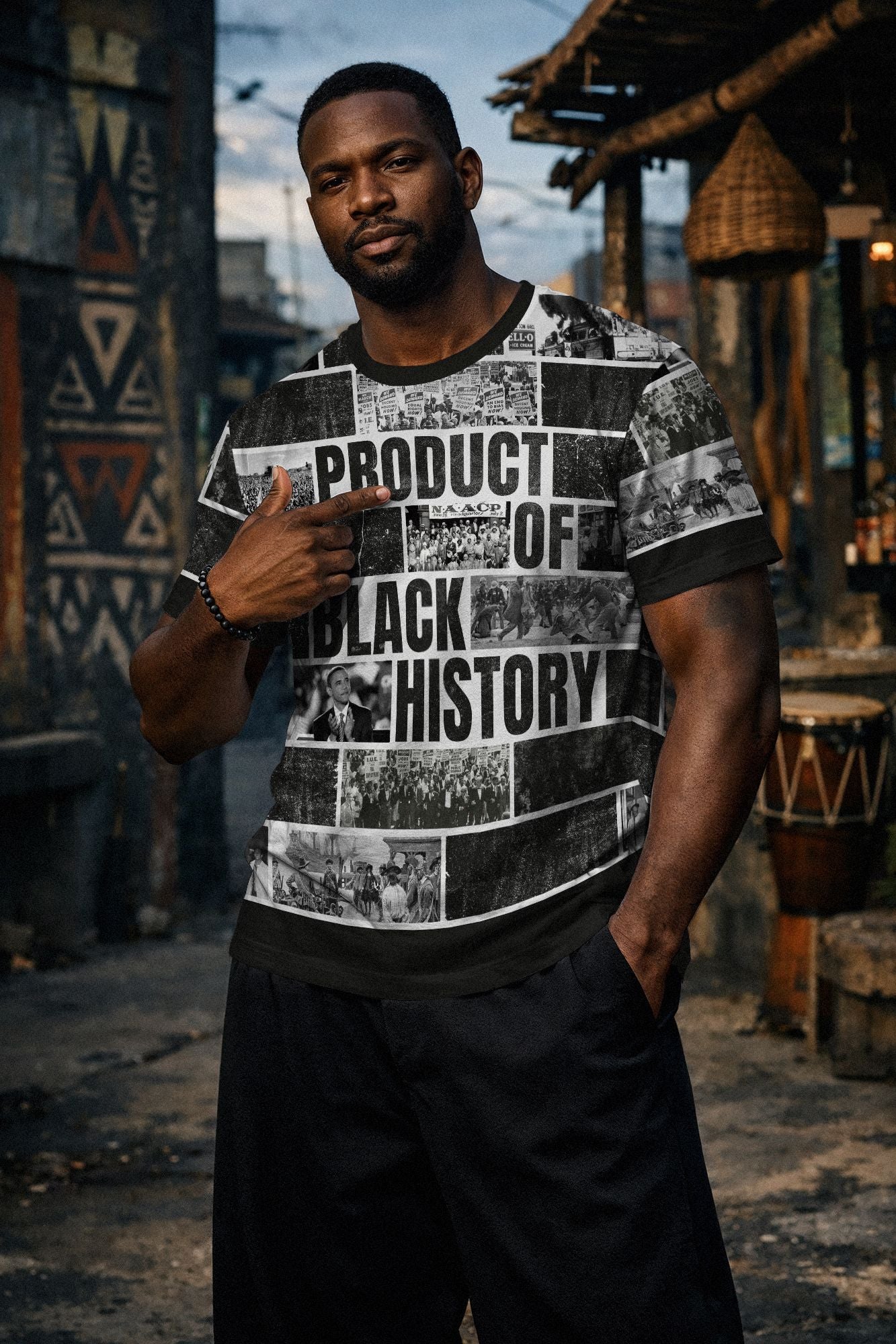 Product of Black History T-shirt AOP Tee Tianci 