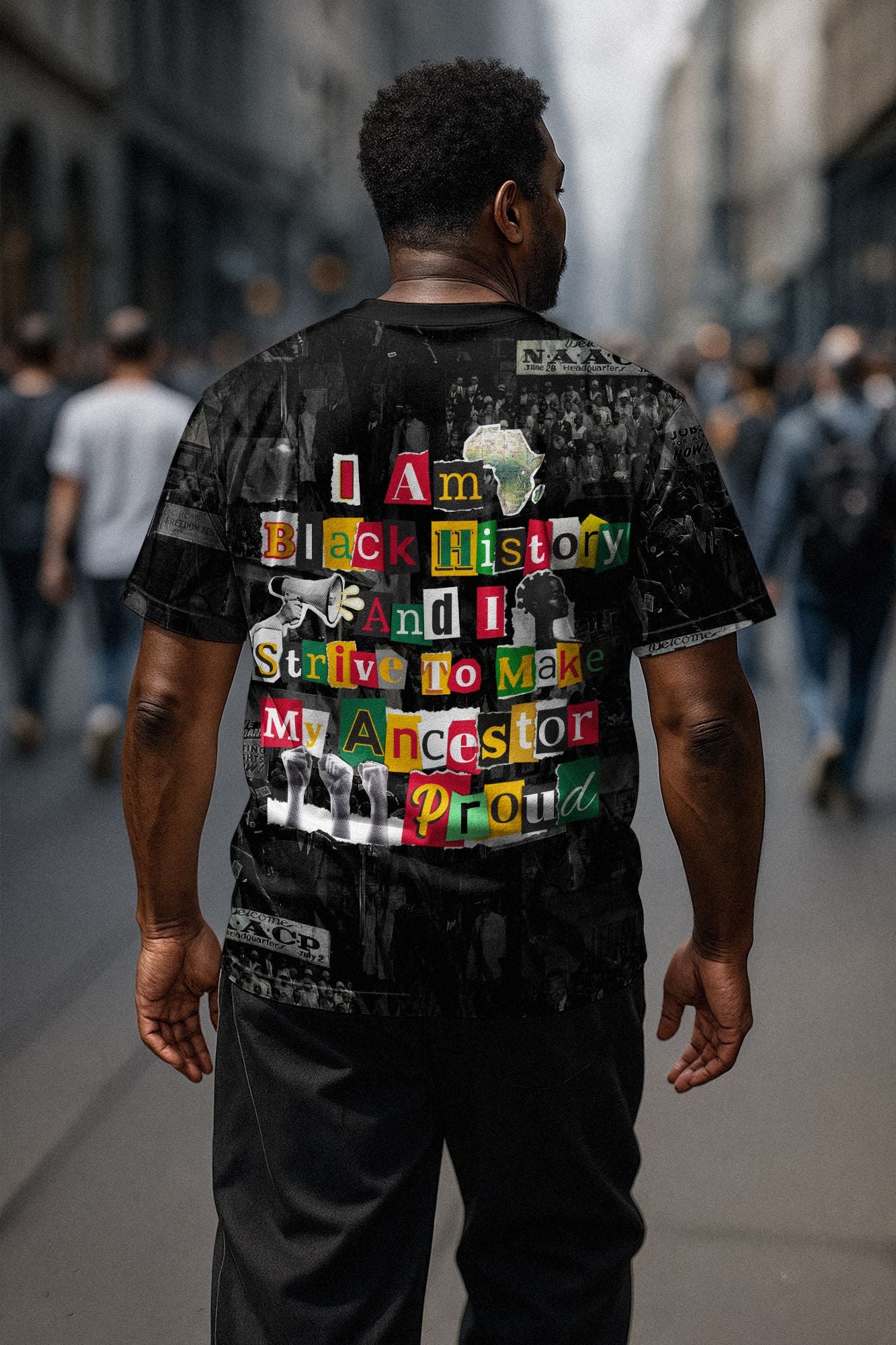 I Am Black History And I Strive To Make My Ancestor Proud T-shirt AOP Tee Tianci 