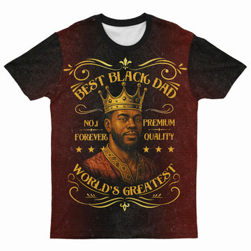 World's Greatest Best Black Dad T-shirt AOP Tee Tianci 