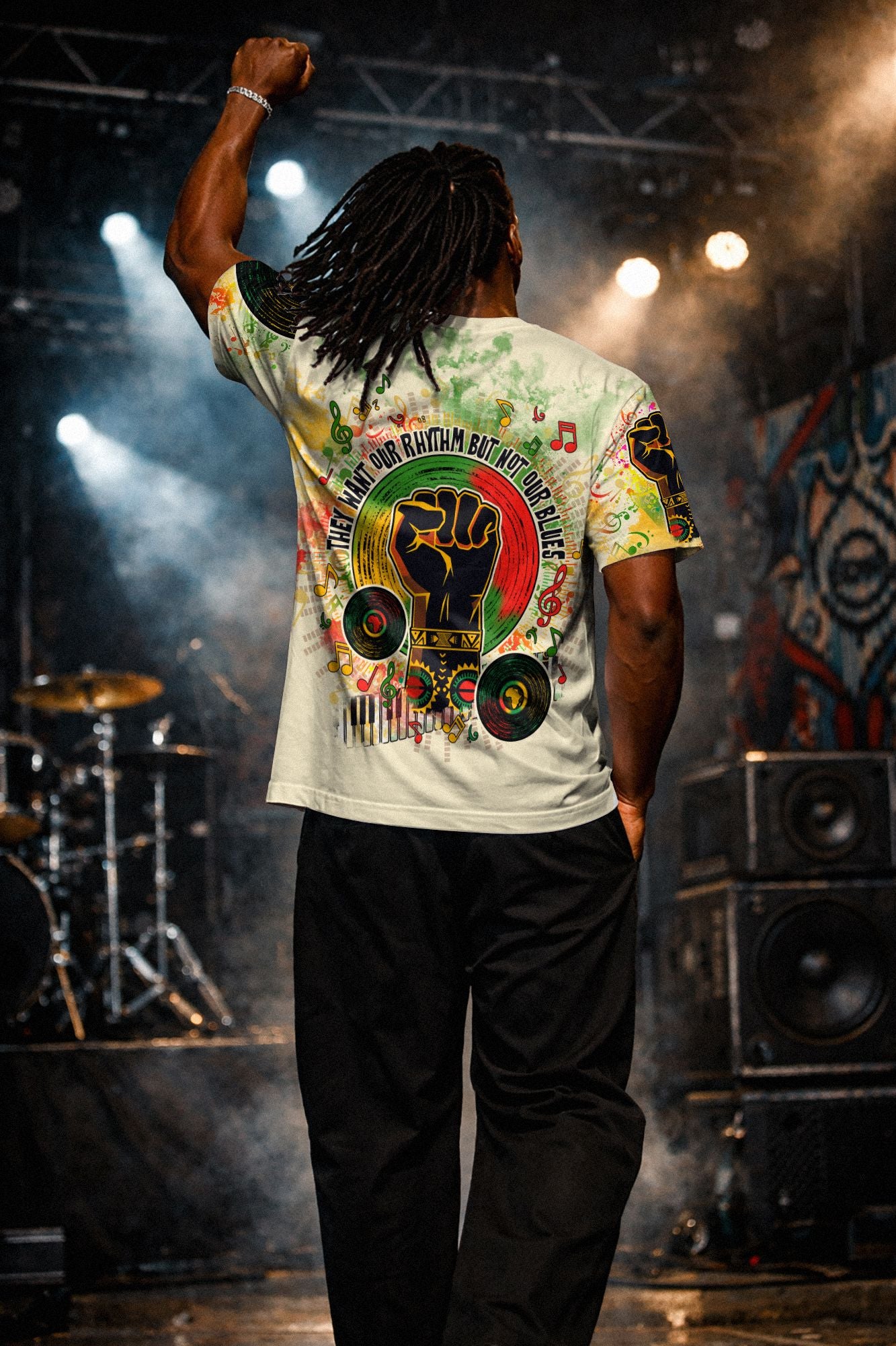 They Want Our Rhythm, Not Our Blues T-shirt AOP Tee Tianci 