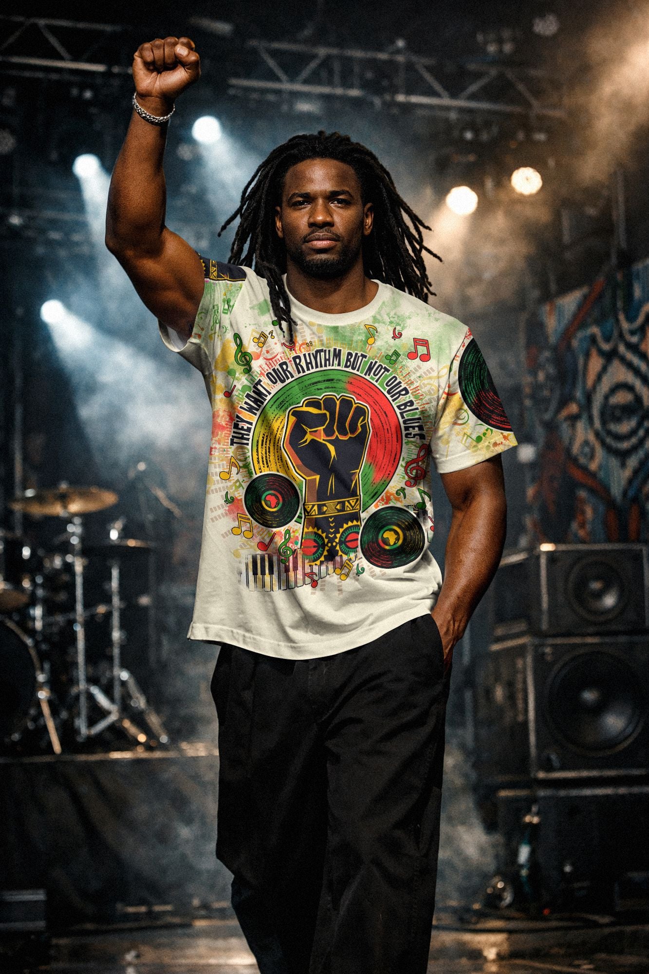 They Want Our Rhythm, Not Our Blues T-shirt AOP Tee Tianci 