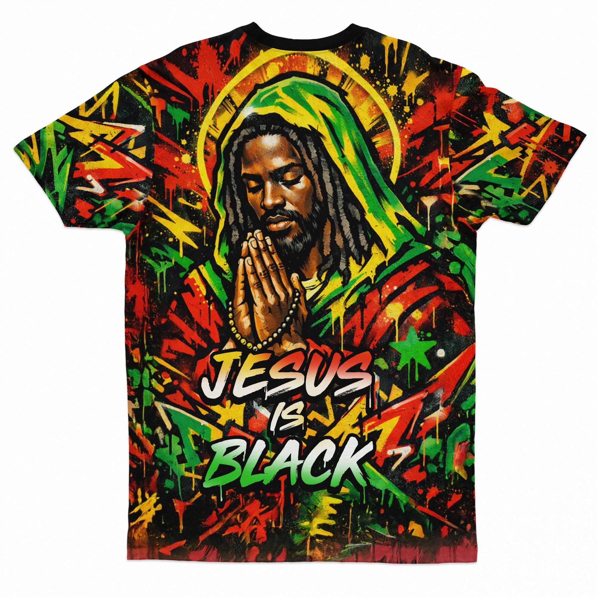 Jesus Is Black T-shirt AOP Tee Tianci 