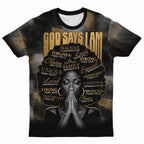 God Says I Am T-shirt AOP Tee Tianci S 