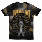 God Says I Am T-shirt AOP Tee Tianci 