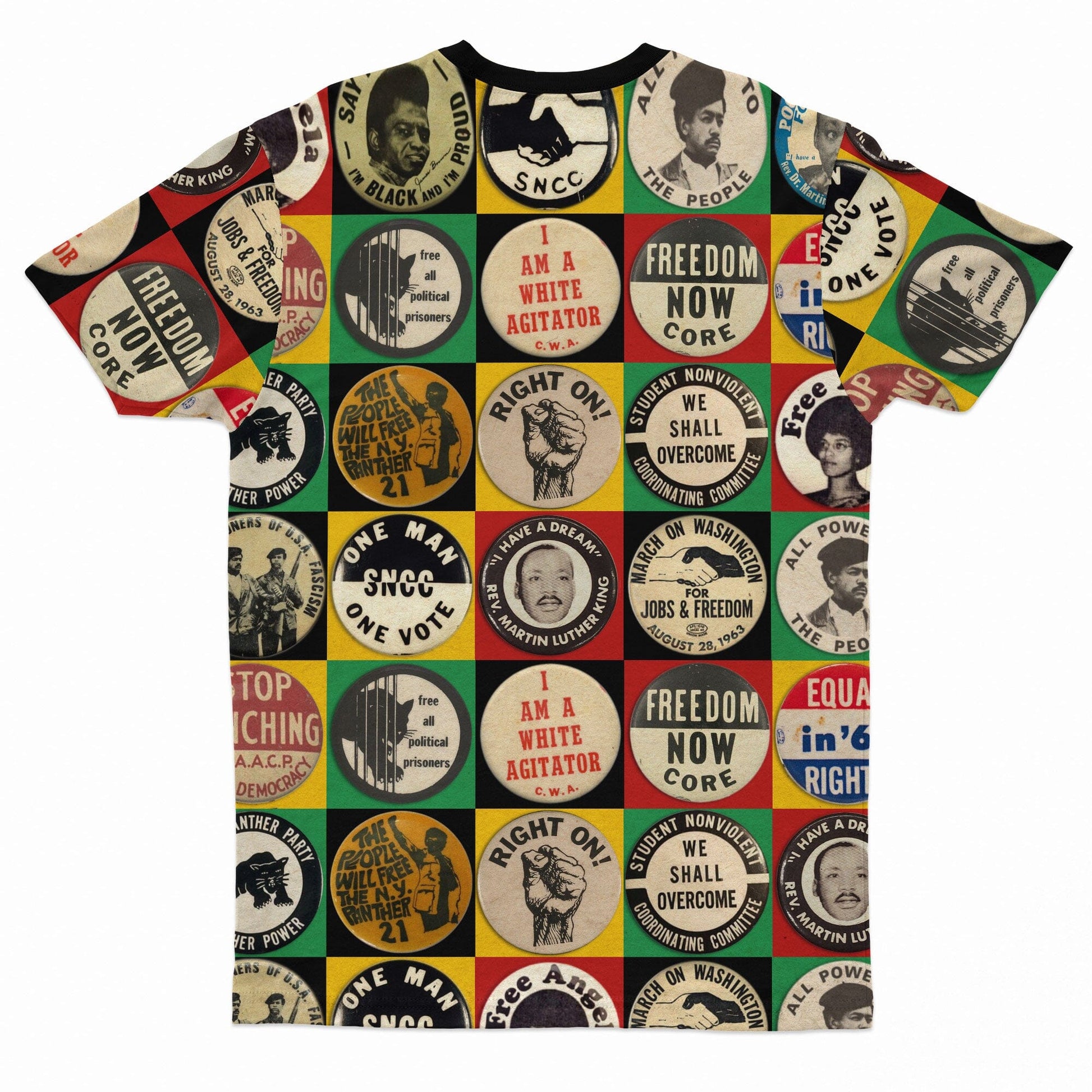 Civil Rights Buttons T-Shirt AOP Tee Tianci 