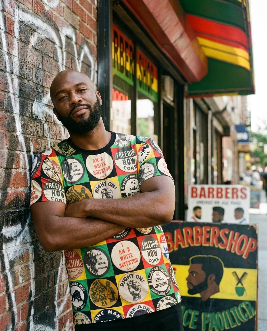 Civil Rights Buttons T-Shirt AOP Tee Tianci 