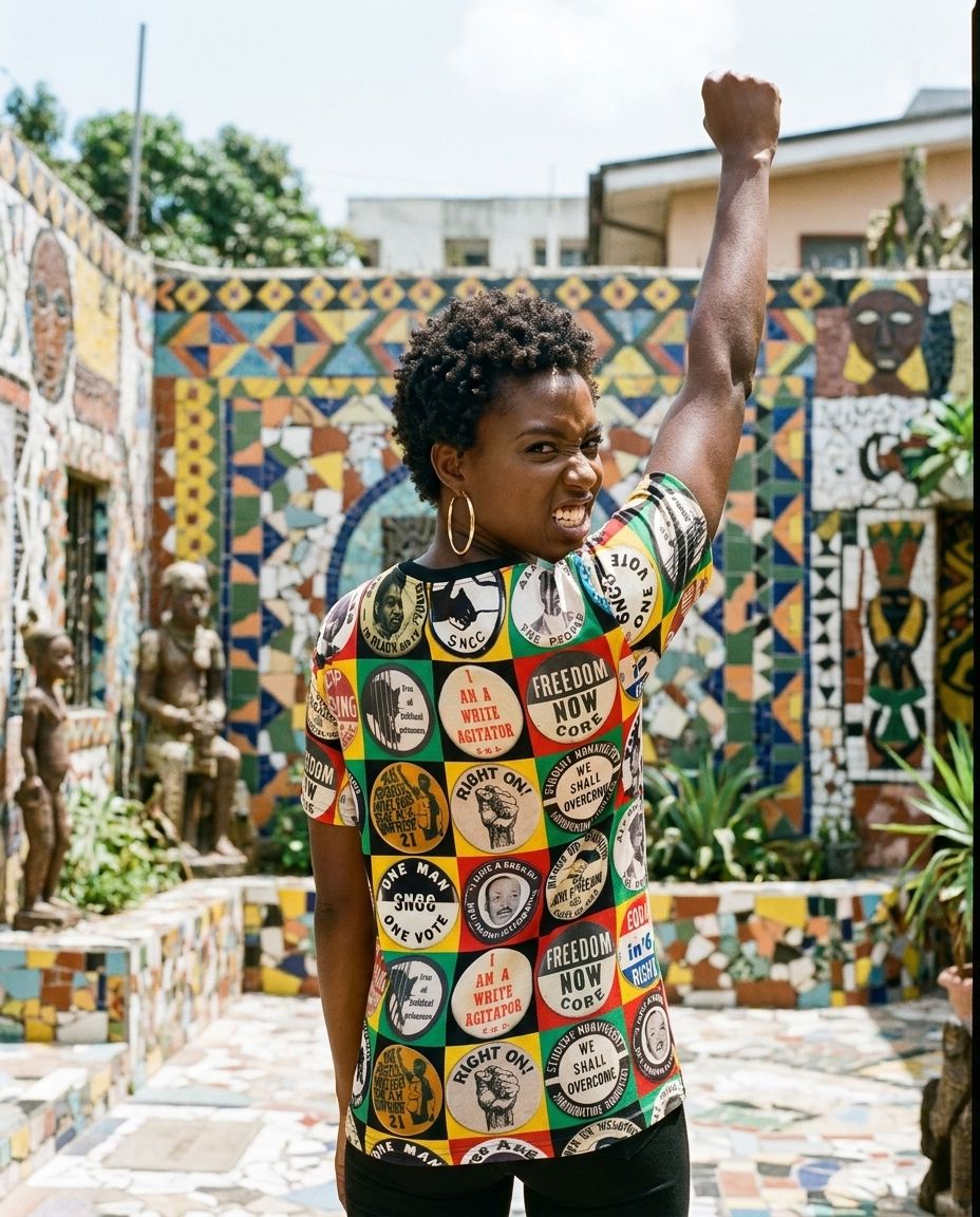 Civil Rights Buttons T-Shirt AOP Tee Tianci 