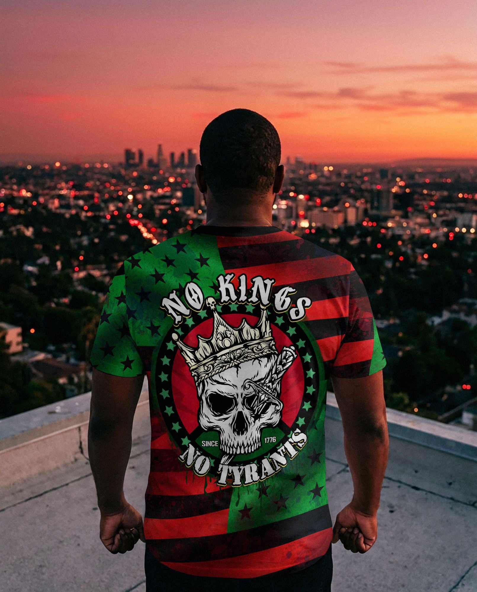 No Kings No Tyrants T-shirt AOP Tee Tianci 