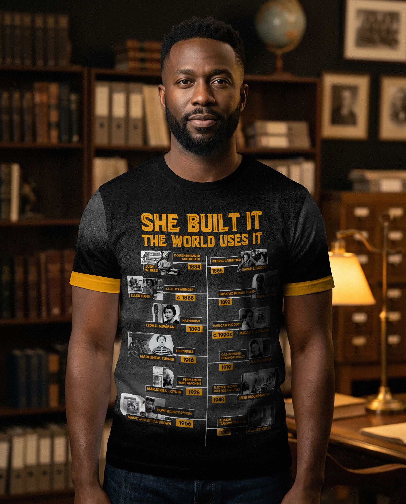 She Built It The World Uses It T-shirt AOP Tee Tianci 
