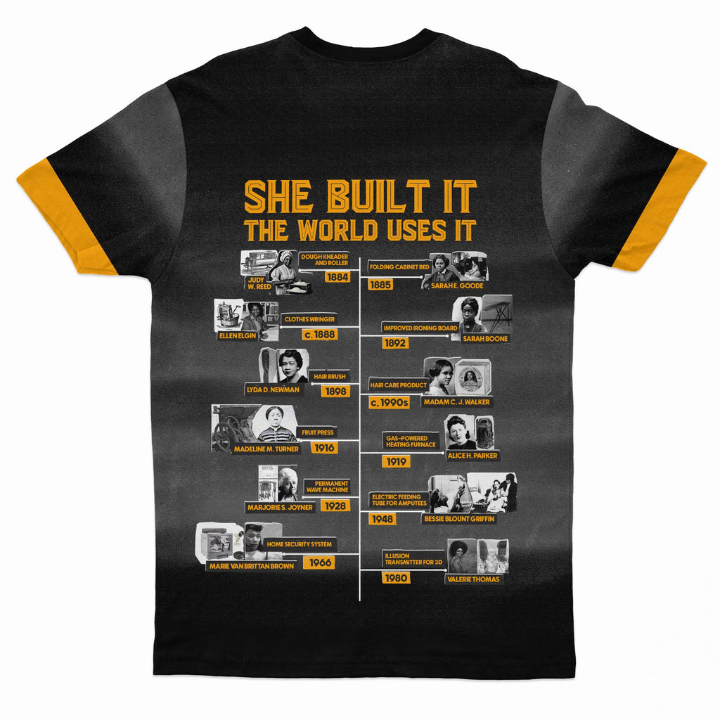 She Built It The World Uses It T-shirt AOP Tee Tianci 
