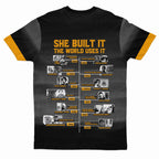 She Built It The World Uses It T-shirt AOP Tee Tianci 