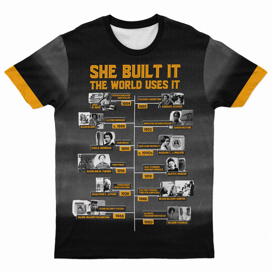 She Built It The World Uses It T-shirt AOP Tee Tianci S